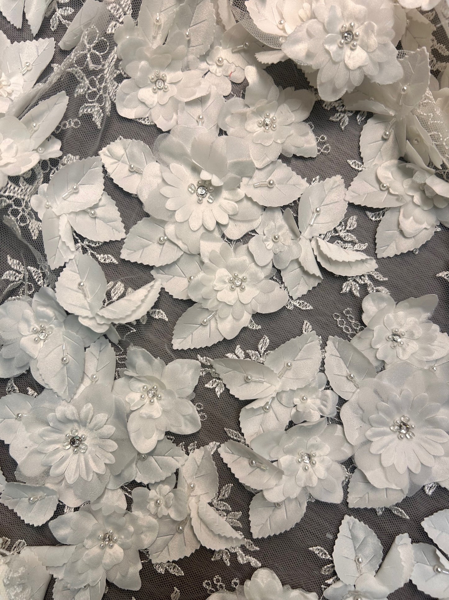 3D luxury bridal floral mesh
