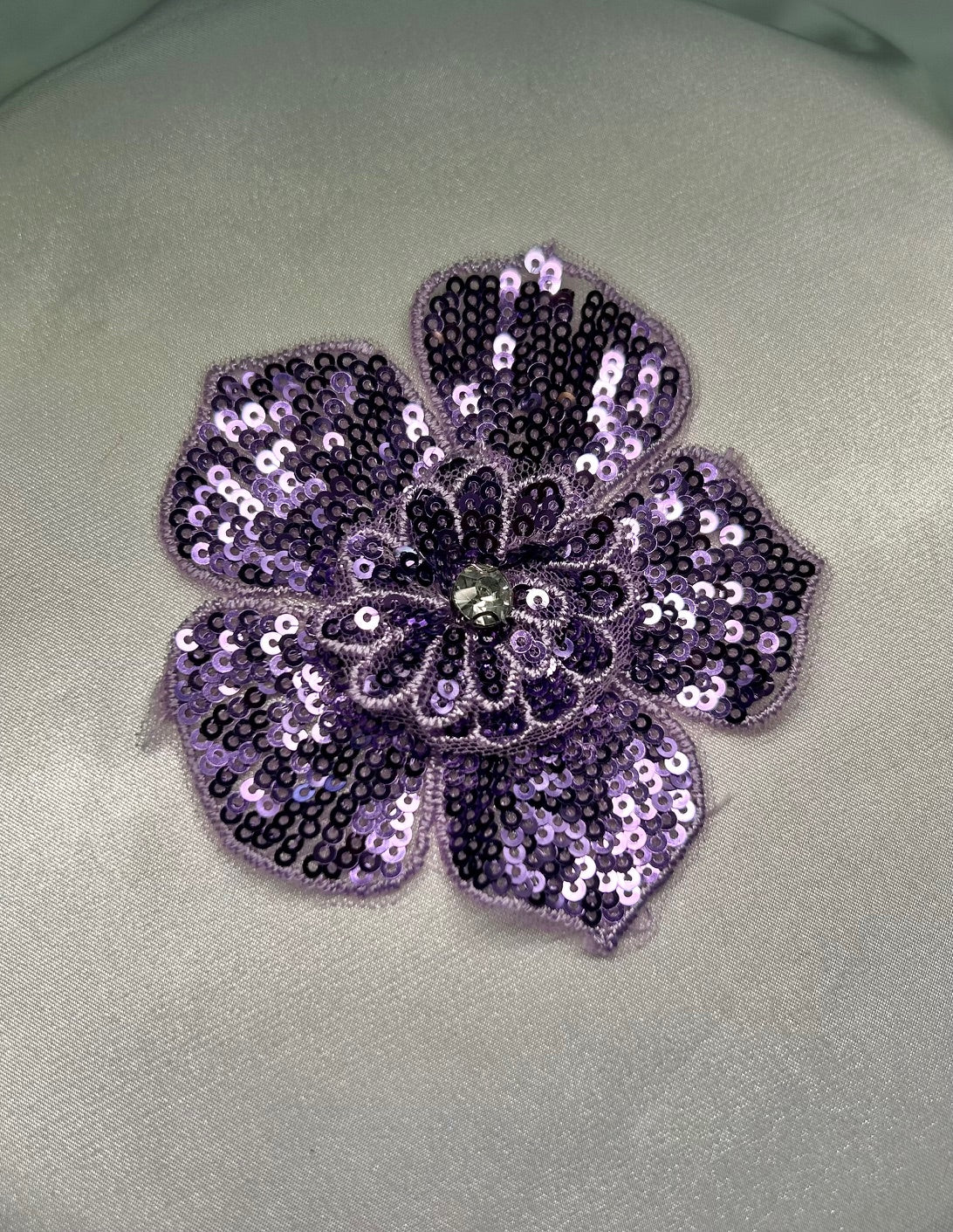 Purple Sequin Flower