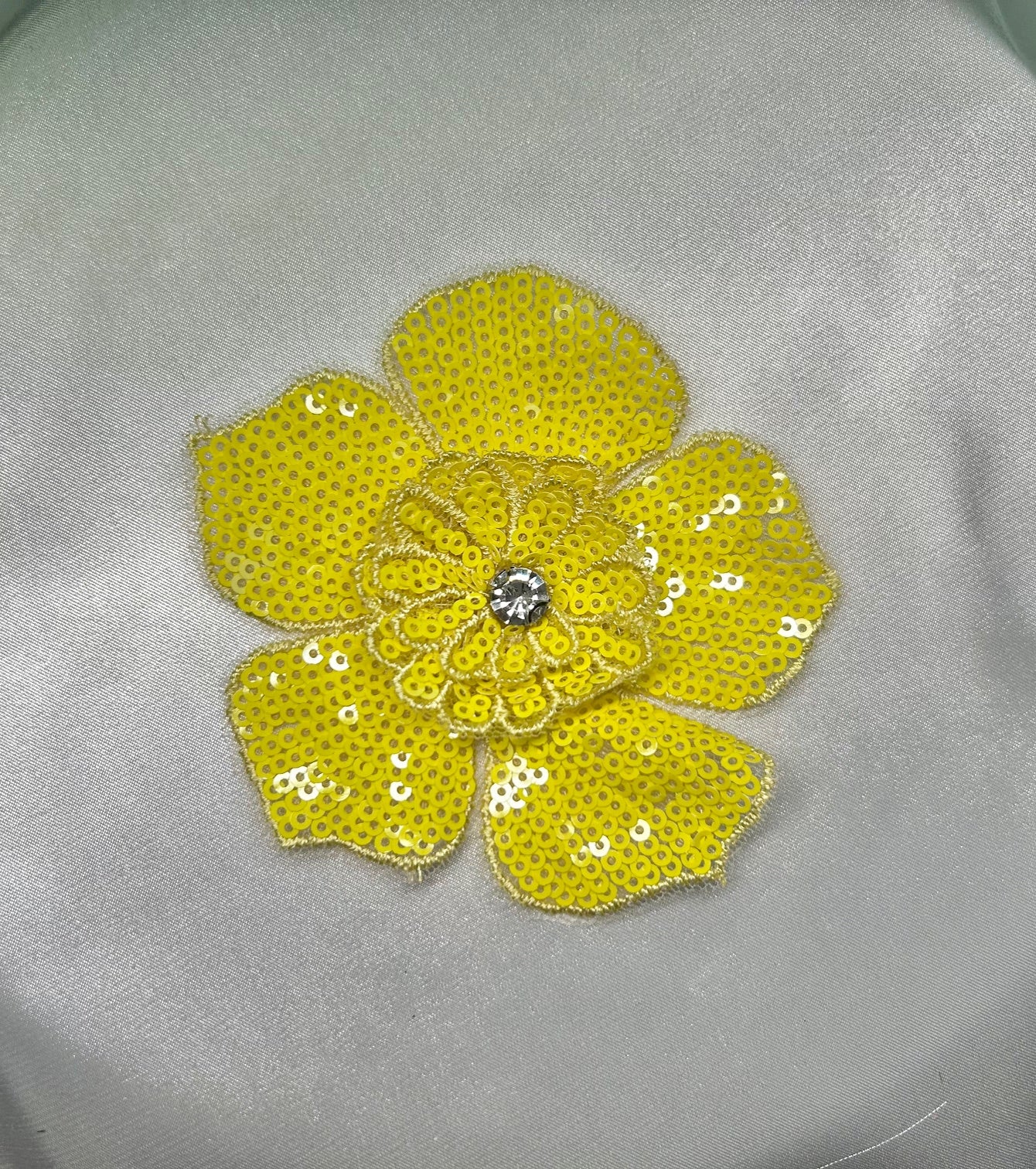 Yellow Sequin Flower