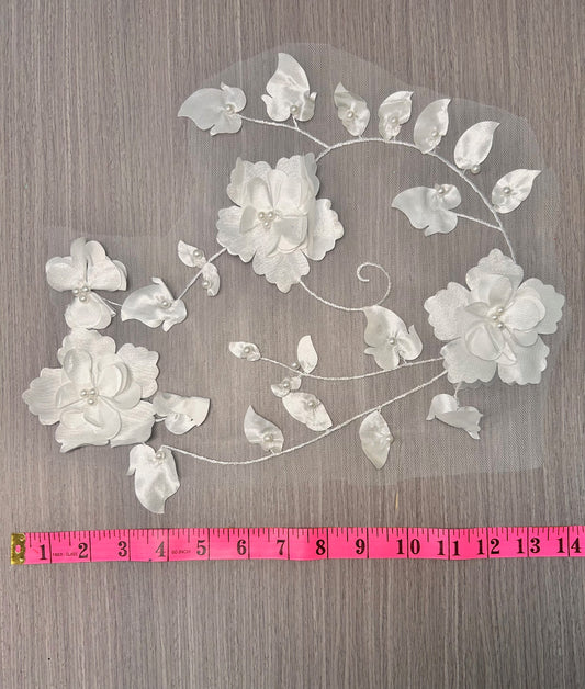 3D bridal applique large