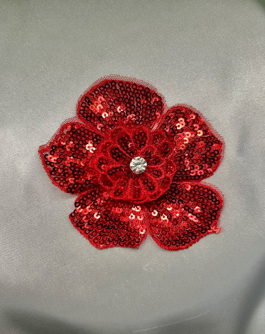 Red Sequin Flower