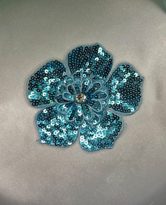 Aquamarine Sequin Flower